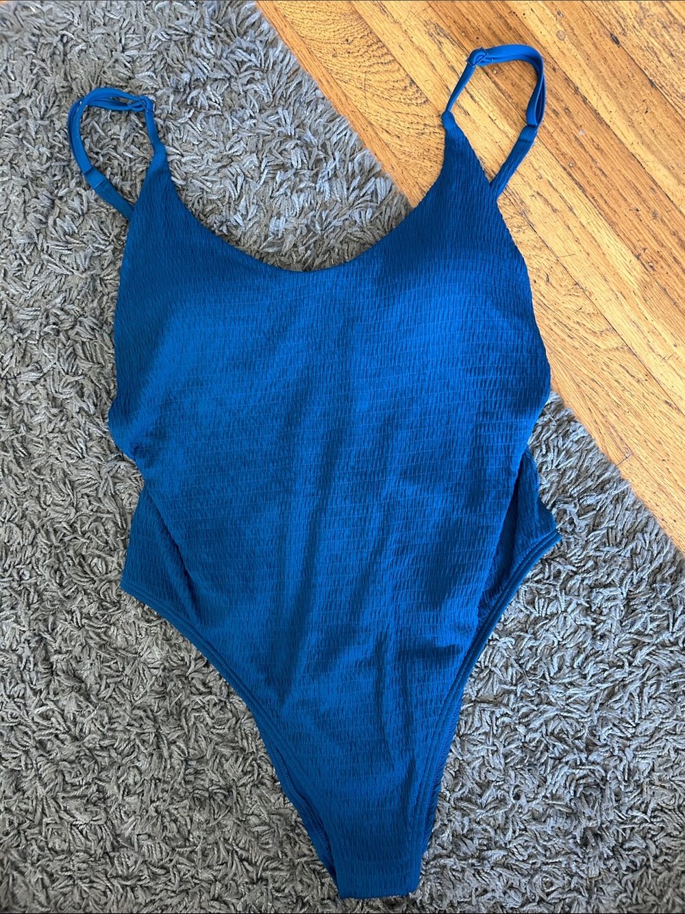 NWT AERIE One-Piece Blue Swimsuit Large